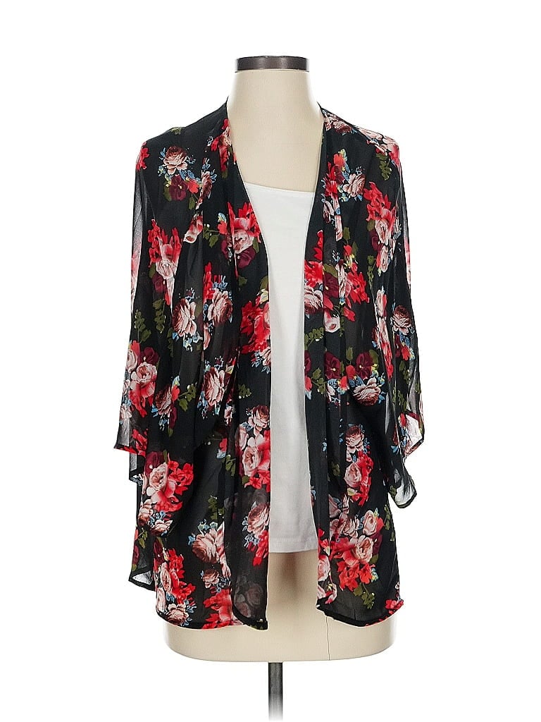 Pre-owned Unbranded Kimono In Black