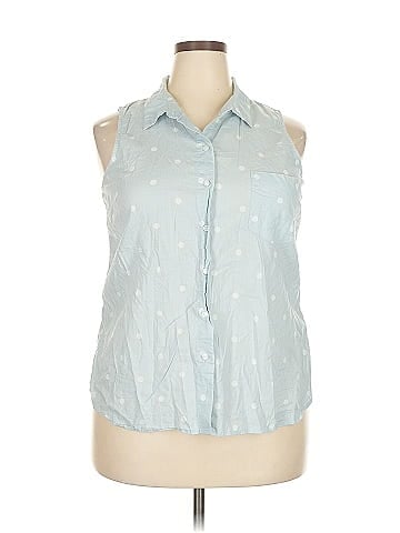 Faded Glory Sleeveless Button-Down Shirt (view 1)
