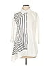 Gracia 100% Polyester Stripes Ivory 3/4 Sleeve Blouse Size S - photo 1