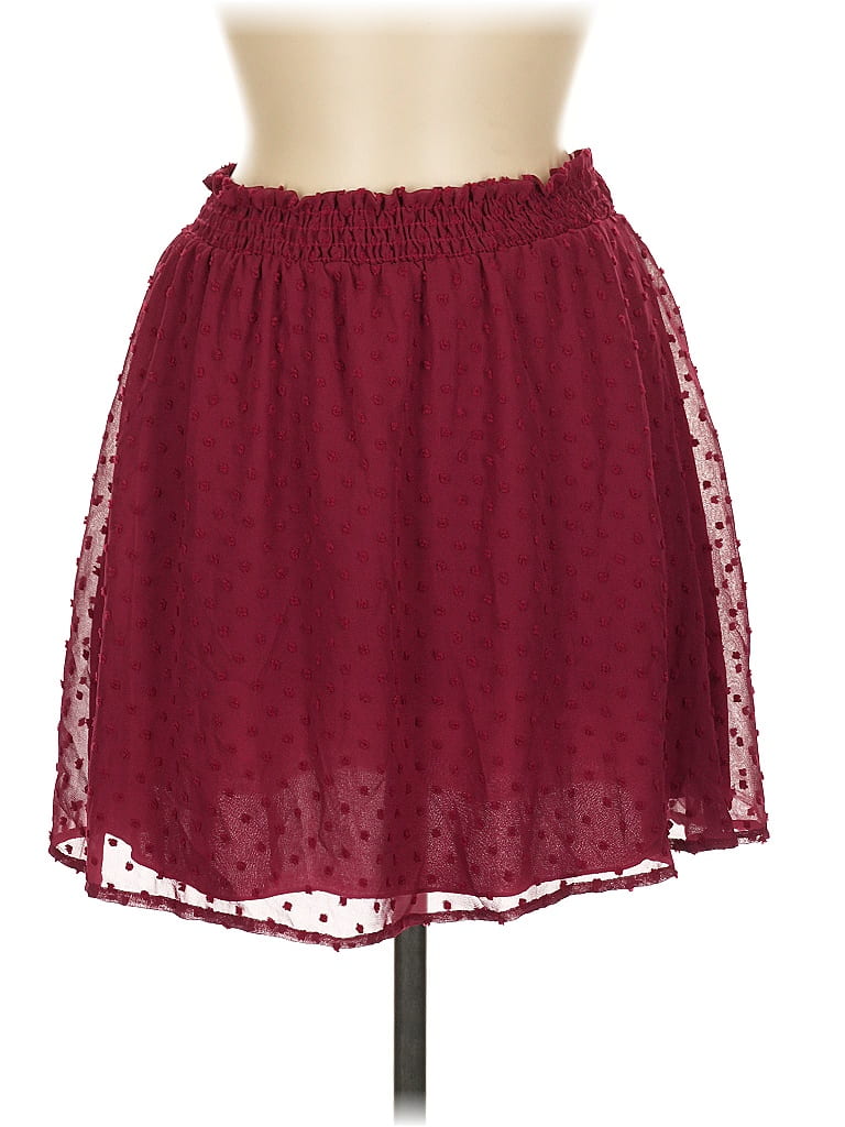 Pre-owned French Grey Casual Skirt In Red