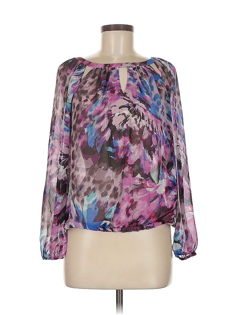 JENNIFER LOPEZ Pre-owned Long Sleeve Blouse In Purple