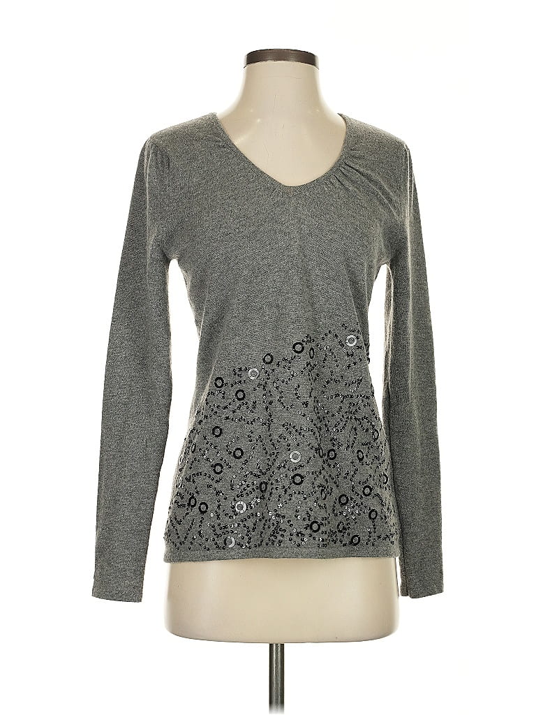 Saks Fifth Avenue 100% Cashmere Gray Cashmere Pullover Sweater Size S - photo 1