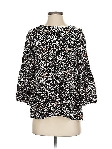 Madewell 3/4 Sleeve Silk Top (view 1)