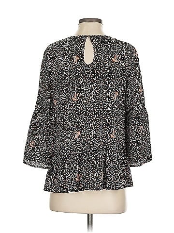 Madewell 3/4 Sleeve Silk Top (view 2)