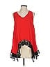 Express 100% Polyester Red Sleeveless Blouse Size XS - photo 1