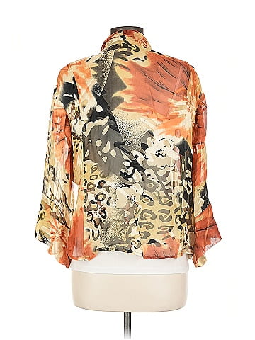 Chico's 3/4 Sleeve Silk Top (view 2)