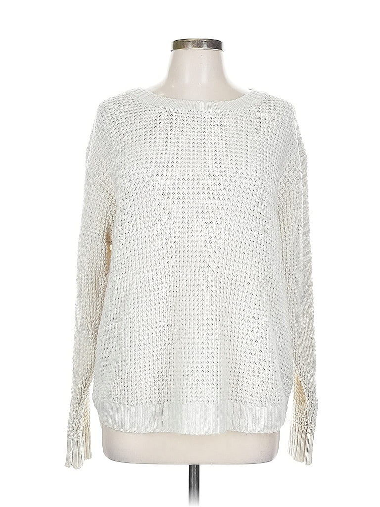 Zenana 100% Acrylic Ivory Pullover Sweater Size L - photo 1