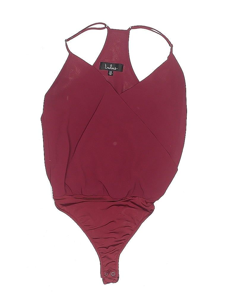 Pre-owned Lulus Bodysuit In Burgundy