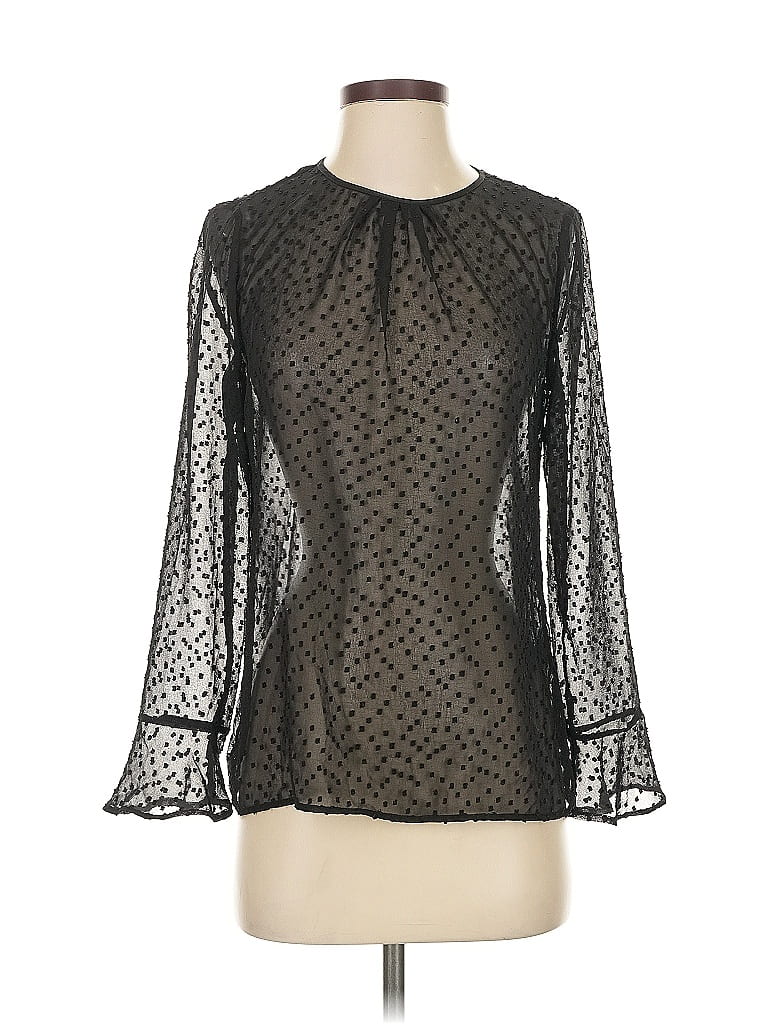 Pre-owned Banana Republic 3/4 Sleeve Blouse In Black