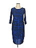 Flirty Pink Graphic Blue Cocktail Dress Size XL - photo 1