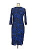 Flirty Pink Graphic Blue Cocktail Dress Size XL - photo 2