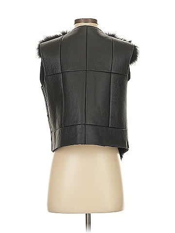 Adrienne Landau Fox Fur Trimmed vest (view 2)