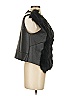 Adrienne Landau 100% Sheepskin Black Fox Fur Trimmed vest Size S - photo 3
