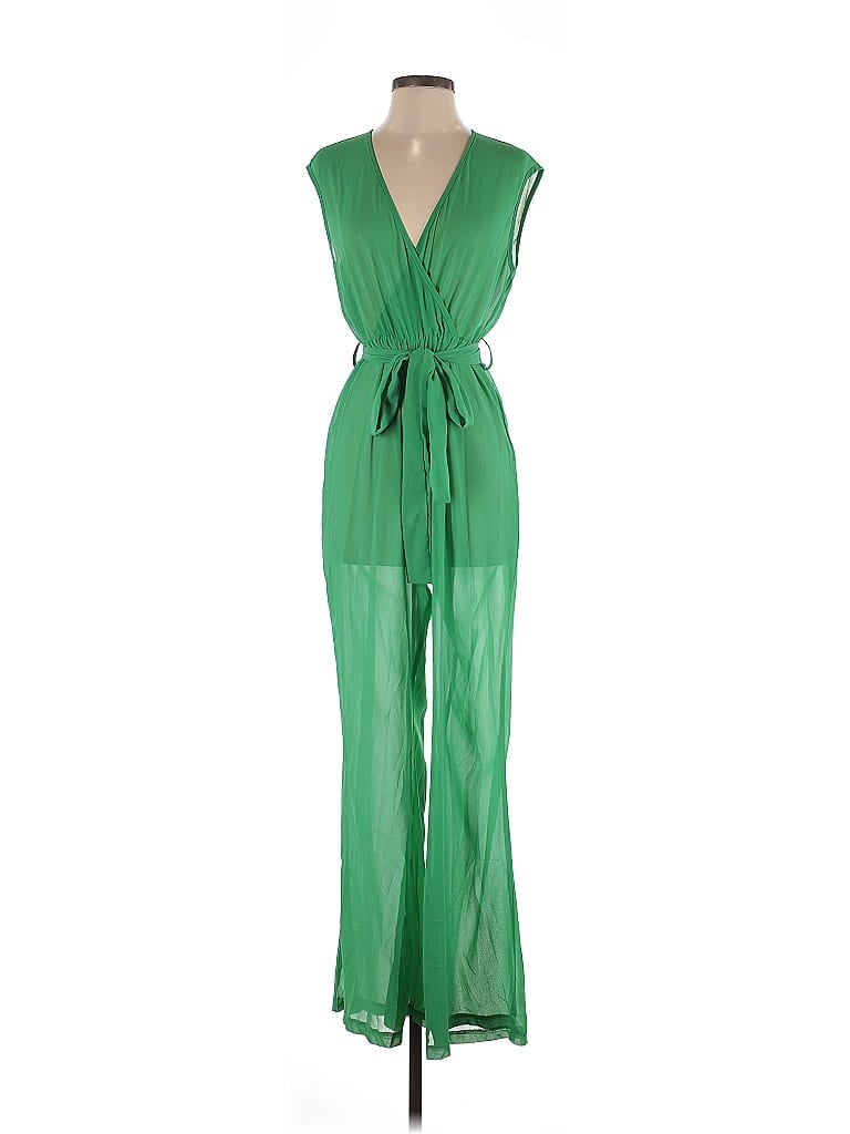 Pre-owned Prettylittlething Jumpsuit In Green