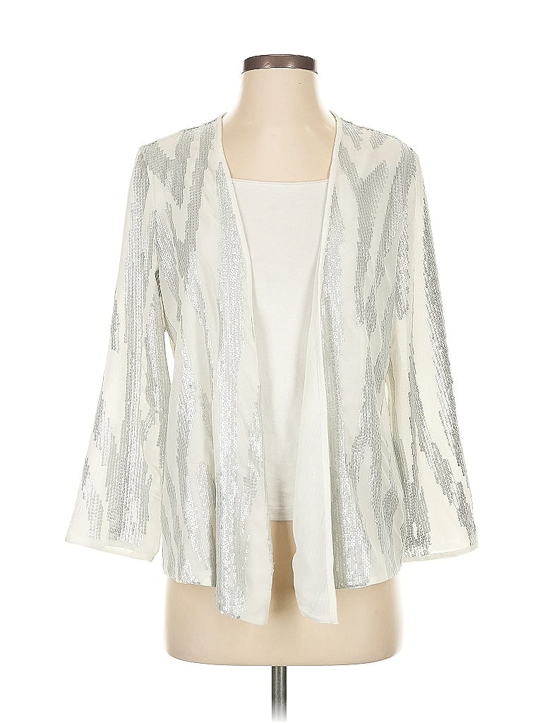 Click to view more detailed imagery on our partner's website Pre-owned Chico's Blazer Jacket In Silver