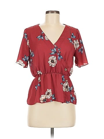 Pink Rose Short Sleeve Blouse (view 1)