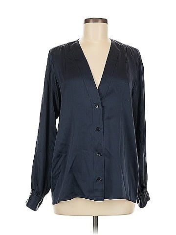 Nili Lotan Long Sleeve Silk Top (view 1)