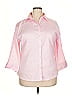 UNITI Pink 3/4 Sleeve Button-Down Shirt Size 2X - photo 1