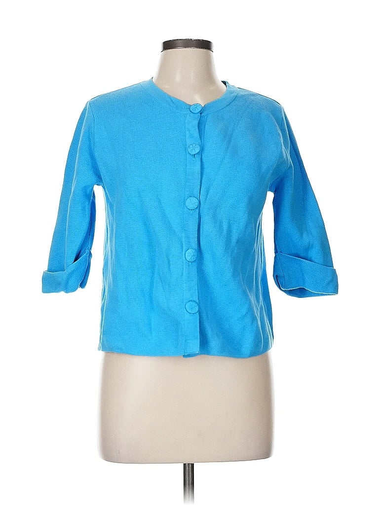 Pre-owned Grace Elements Cardigan Sweater In Blue