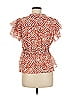 Tanya Taylor Orange Short Sleeve Blouse Size 8 - photo 2