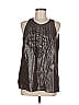 W by Worth Solid Metallic Gray Sleeveless Blouse Size 8 - photo 1