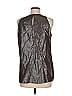 W by Worth Solid Metallic Gray Sleeveless Blouse Size 8 - photo 2