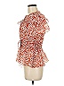 Tanya Taylor Orange Short Sleeve Blouse Size 8 - photo 4