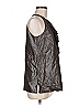 W by Worth Solid Metallic Gray Sleeveless Blouse Size 8 - photo 3