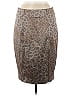 Black Halo Animal Print Brown Casual Skirt Size 8 - photo 1