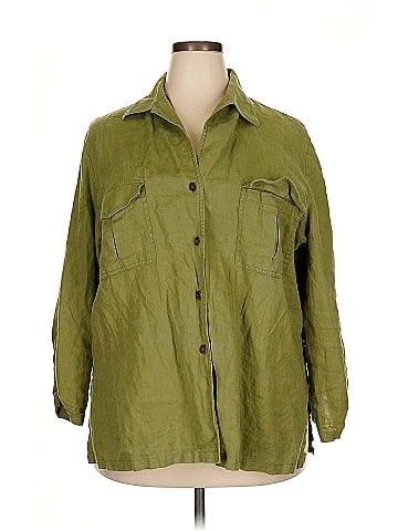 Linda Allard Ellen Tracy 3/4 Sleeve Button-Down Shirt (view 1)