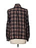 Max Studio 100% Rayon Plaid Brown Blue Long Sleeve Button-Down Shirt Size M (estimated) - photo 2