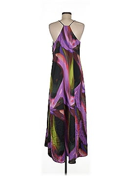 Nicole Miller New York 100% Polyester Tie-dye Purple Casual Dress Size M