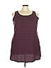 LOGO by Lori Goldstein Burgundy Pink Tank Top Size 3X - photo 1