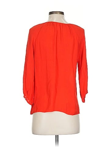 Si-iae 3/4 Sleeve Silk Top (view 2)