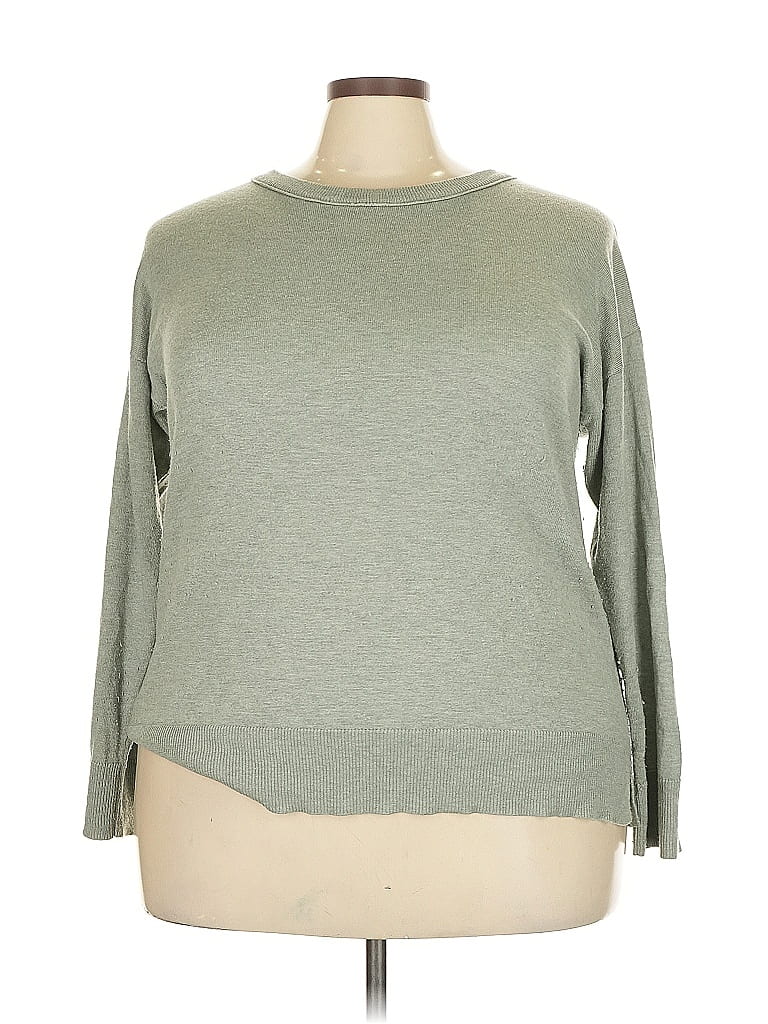 Pink Clover Green Pullover Sweater Size 3X - photo 1