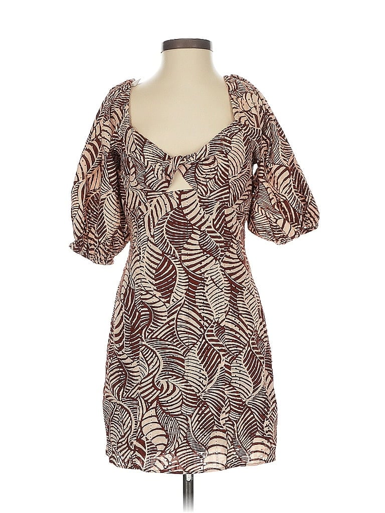 Pre-owned Mng Cocktail Dress In Brown
