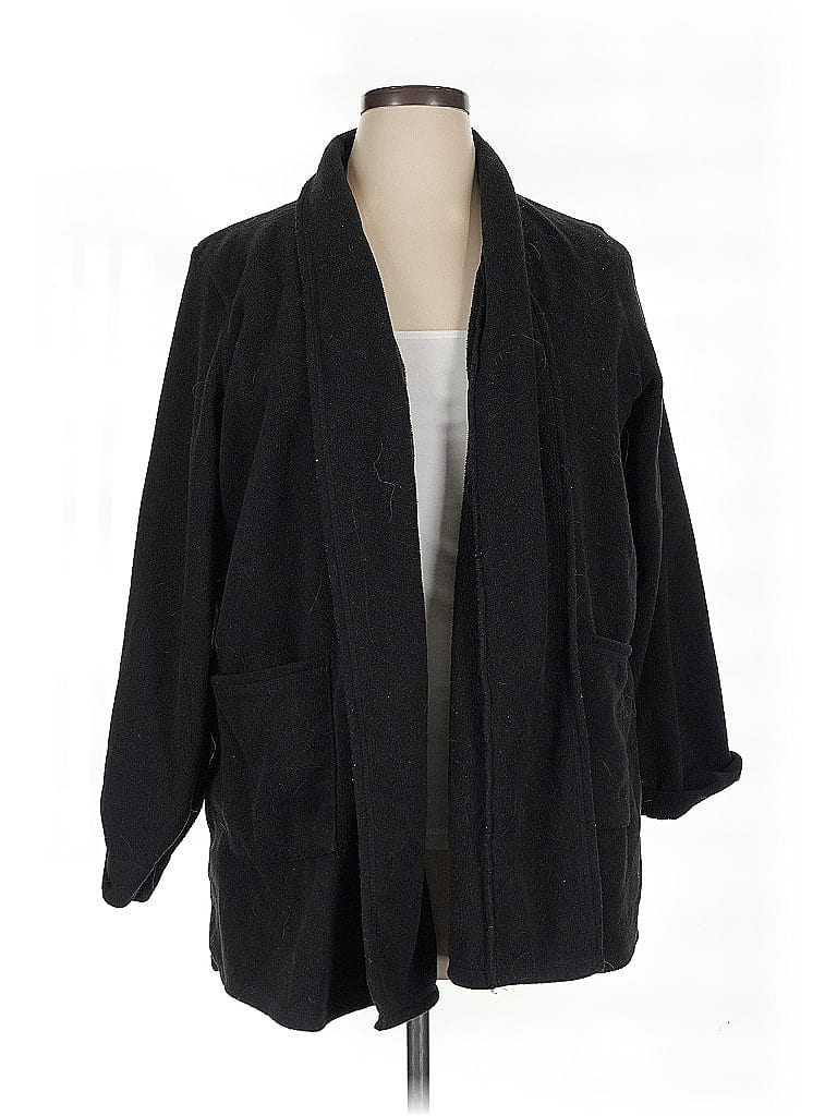 Pre-owned Woman Within Coat In Black