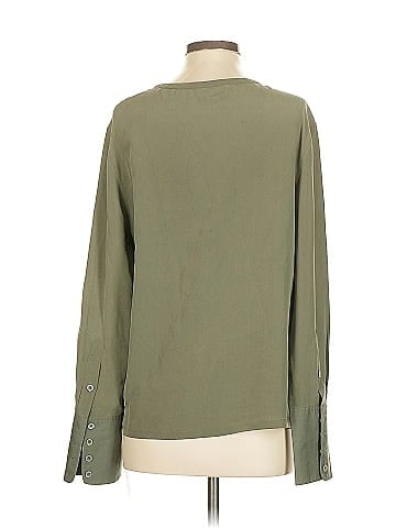 Equipment Long Sleeve Silk Top (view 2)