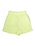 Monrow 100% Cotton Solid Green Shorts Size S - photo 1