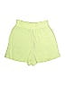 Monrow 100% Cotton Solid Green Shorts Size S - photo 2