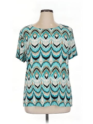JM Collection Short Sleeve Blouse (view 1)