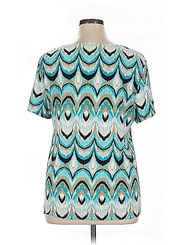 JM Collection Short Sleeve Blouse (view 2)