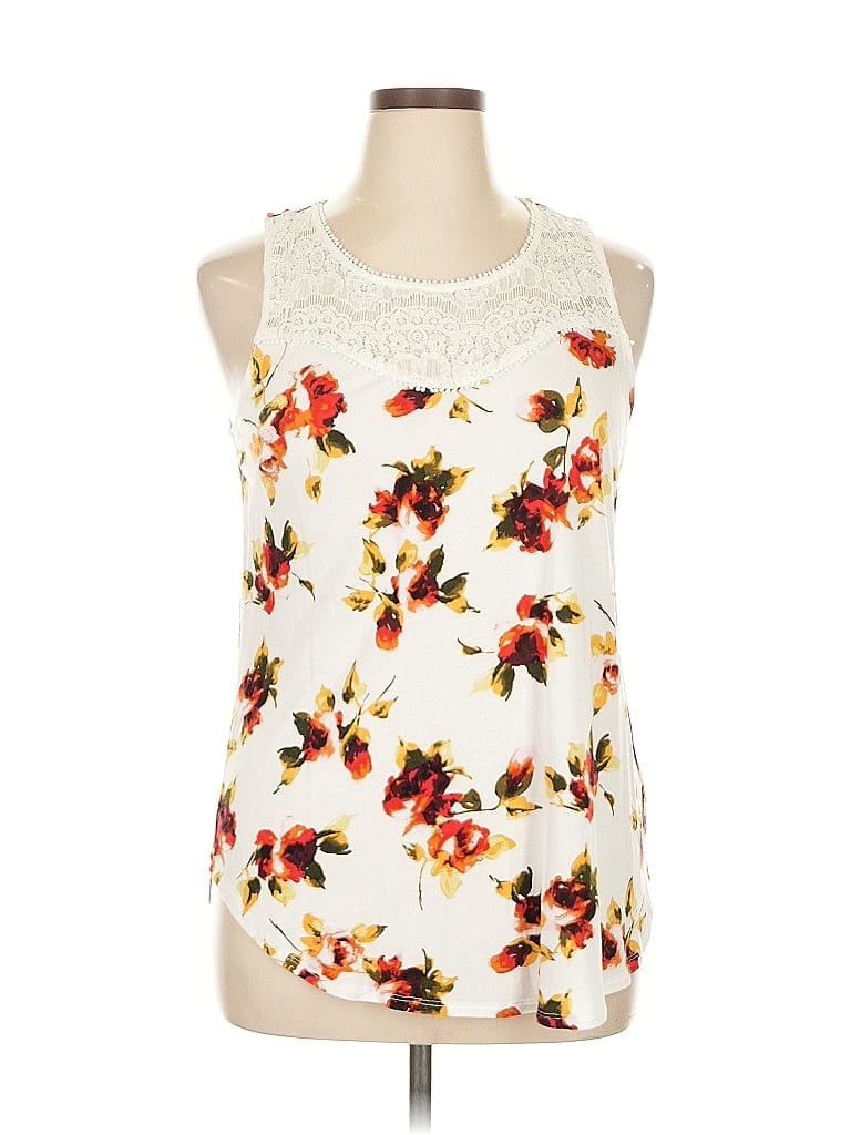 Ambiance 100% Rayon Ivory Sleeveless Blouse Size 1X - photo 1