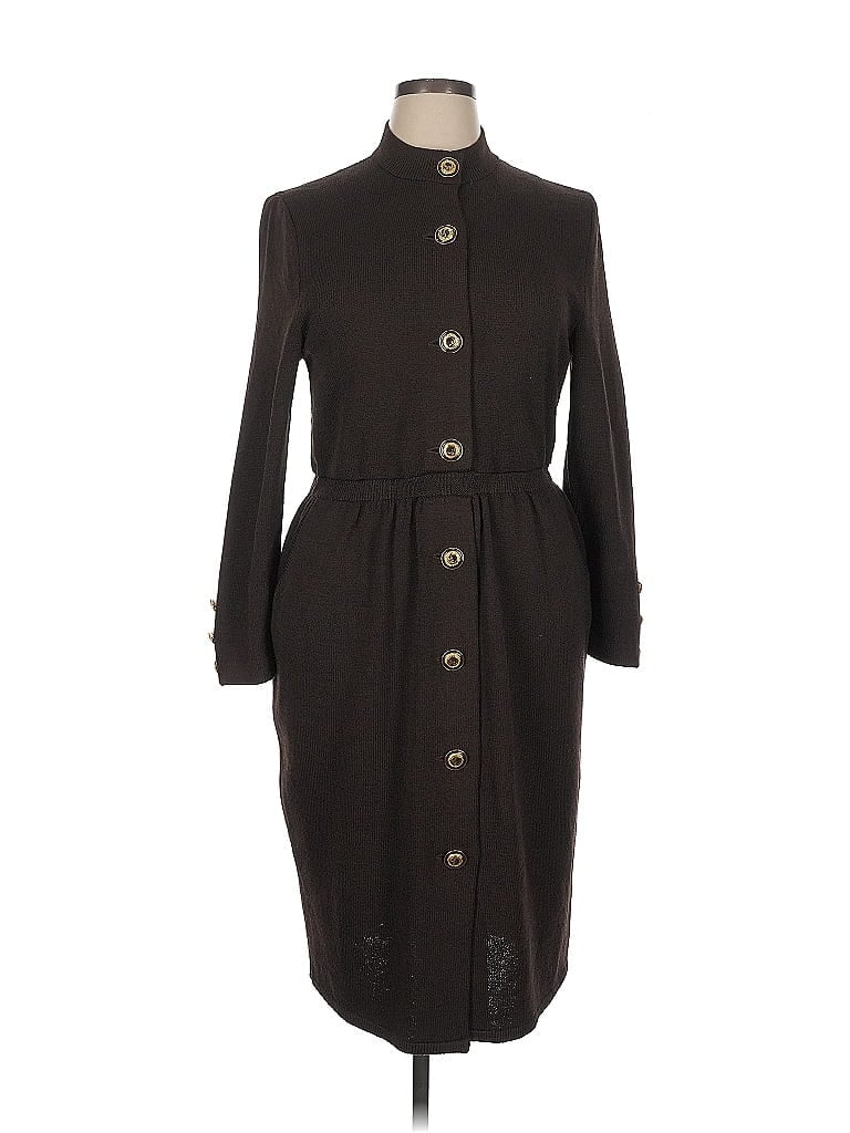 St. John Collection Brown Casual Dress Size 14 - photo 1