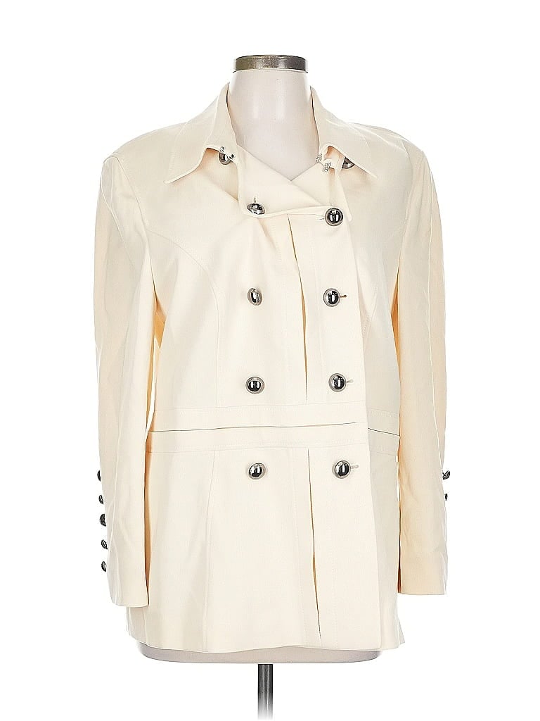 Escada Ivory Trenchcoat Size EU 44 / US 14 - photo 1