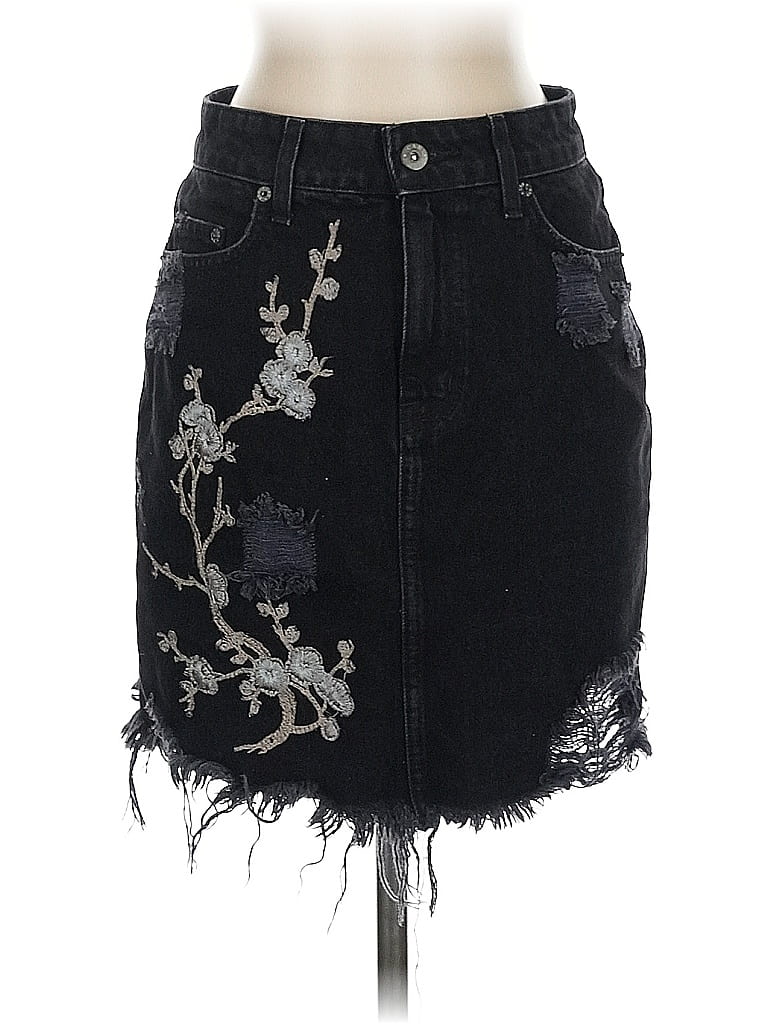Kim black zipper skirt SS26