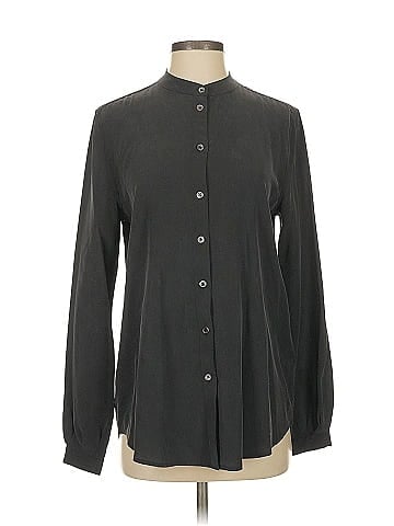 Equipment Long Sleeve Silk Top (view 1)