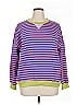 Zesica Stripes Purple Pullover Sweater Size XL - photo 1