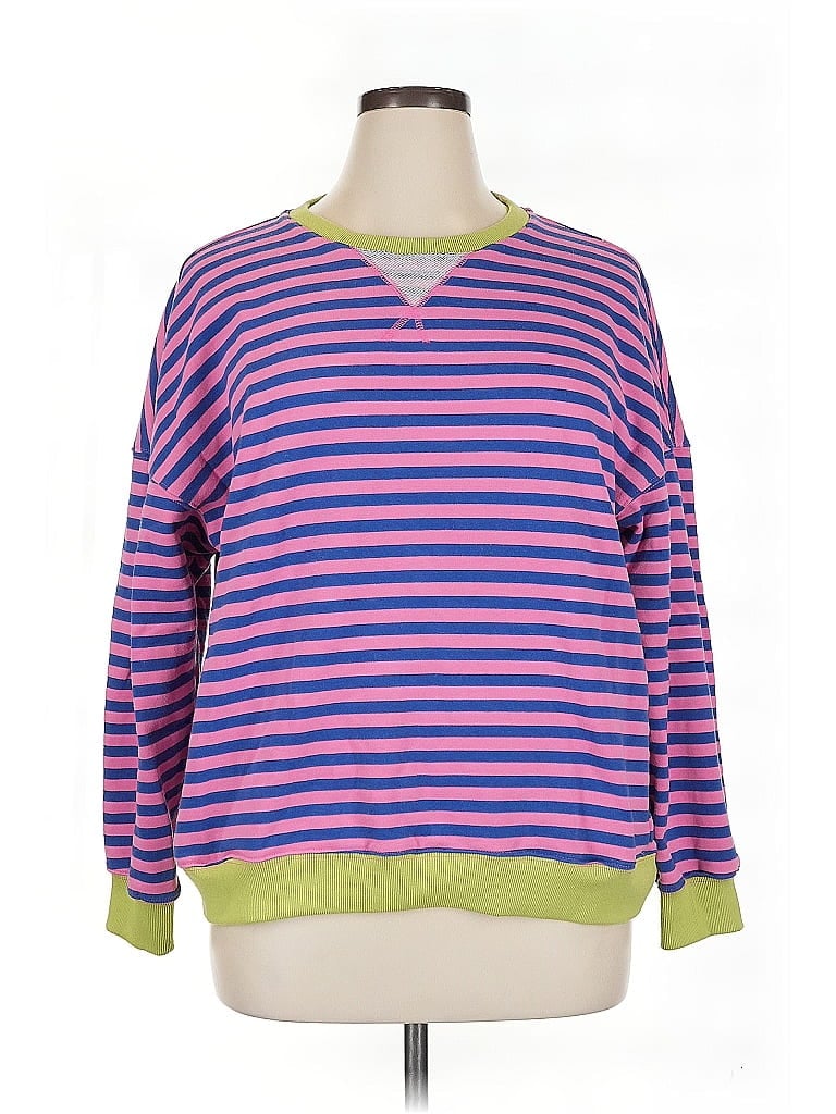 Zesica Stripes Purple Pullover Sweater Size XL - photo 1