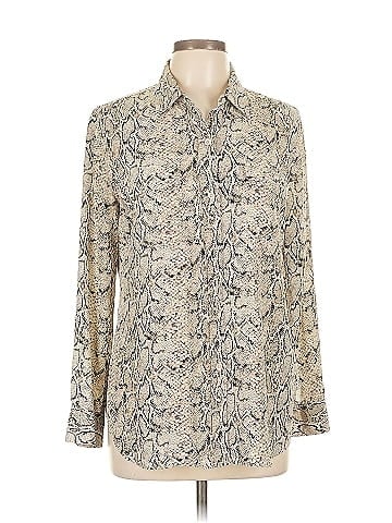 Equipment Long Sleeve Silk Top (view 1)